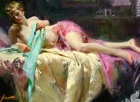 Pino Daeni - Impression oil painting.